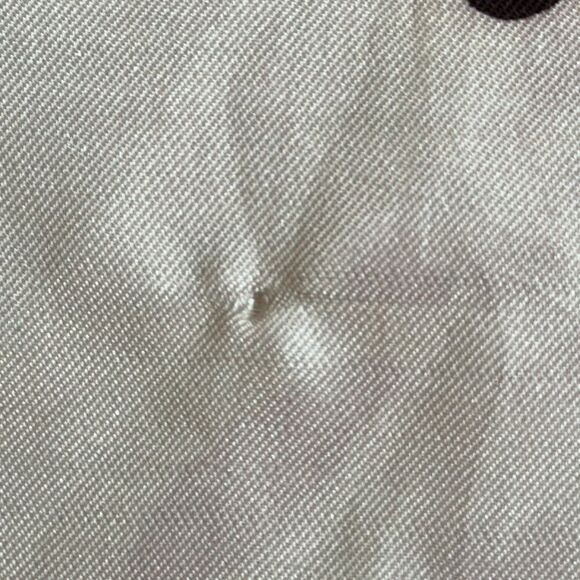 Vintage orange & black spotted mid century white polyester long scarf - Picture 8 of 9